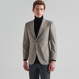 棕灰色商務西裝